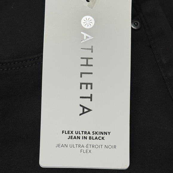 Athleta Flex Ultra Skinny Jeans Black Womens 12 NWT 29" Inseam - Picture 4 of 14